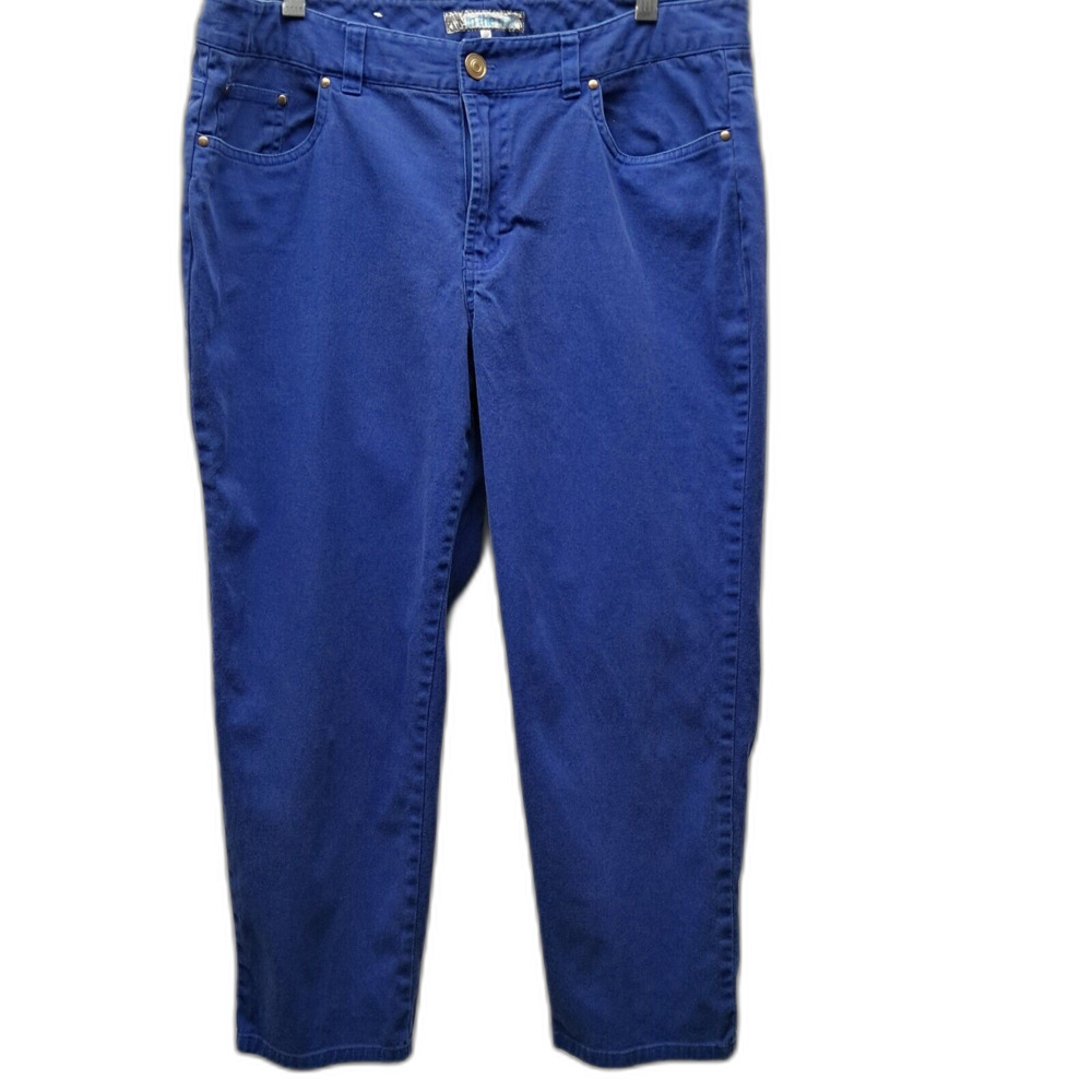 Fly In the Mix Y2K Bright Faded Blue Capri Pants Size 12 Festival Statement